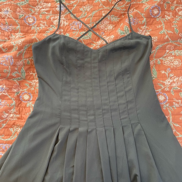 Banana Republic Slate Crepe Strappy Formal Maxi Dress - Picture 13 of 13